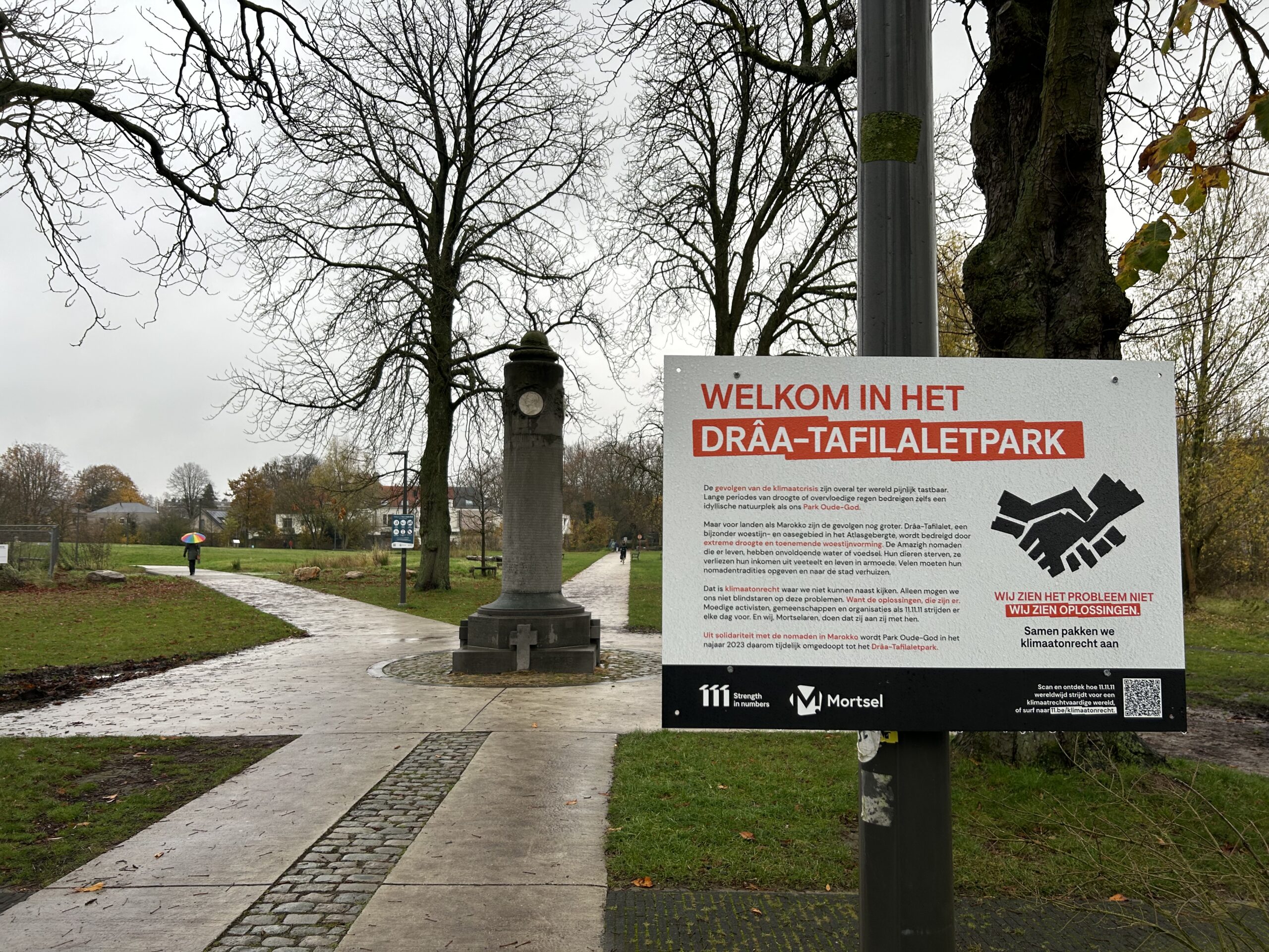 Park Oude-God Mortsel wordt Drâa-Tafilaletpark voor 11.11.11-campagne